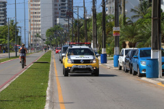 O Litoral terá reforço de 300 policiais militares durante os cinco dias do Carnaval para intensificar o policiamento durante os festejos que ocorrerão nos sete municípios. Este contingente soma-se ao efetivo já existente na Costa Leste para a Operação Verão 2018/2019.  - Foto: Divulgação PMPR