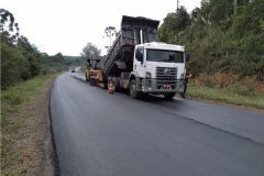 recapeamento da rodovia PR-170, trecho Entr. BR-153(Jangada do Sul) - Bituruna. Executados 25 km do total de 46,27 km.  -  Curitiba, 02/04/2019  -  Foto: Divulgação DER/SEIL