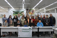 Representantes do Conselho Estadual de Segurança Alimentar e Nutricional (Consea/PR) reuniram-se nos dias 8 e 9 de abril para debater o desenvolvimento de políticas públicas para o setor e o modelo da Conferência Estadual de Segurança Alimentar e Nutricional 2019, agendada para os dias 4 e 5 de agosto.  -  Curitiba, 10/04/2019  -  Foto: Divulgação SESA