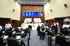 A primeira etapa da reforma administrativa proposta pelo governador Carlos Massa Ratinho Junior foi aprovada pela Assembleia Legislativa do Paraná (Alep) nesta terça-feira (16), em 1° turno. Foto: Dálie Felberg/Alep