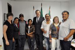 Seti recebe representantes do curso de Pedagogia para povos Indígenas da Unicentro. Foto: Divulgação/SETI