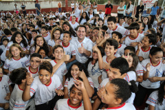 O governador Carlos Massa Ratinho Junior lança o programa Escola Segura. Foz do Iguaçu, 09/05/2019 -  Foto: Geraldo Bubniak/ANPr