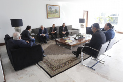 O governador Carlos Massa Ratinho Junior recebeu em seu gabinete o presidente da Assembléia de Deus, pastor Wagner Tadeu dos Santos Gaby e sua diretoria.Curitiba, 22-05-19Foto: Arnaldo Alves / ANPr