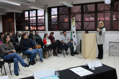 Sanepar, Pitágoras e UTFPR lançam desafio ambiental a estudantes em LondrinaO Hackathon Ambiental é uma maratona de 24 horas para apresentação de soluções para riscos dos mananciais. Diretora da Pitágoras, Flávia Pelissari Pomin Frutos  -  Londrina, 06/06/201.  -  Foto: Divulgação Sanepar
