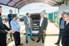 O vice-governador do Paraná Darci Piana, acompanhado do Diretor de Operações do Sebrae, Júlio Agostini e o Vice-presidente da Fecomércio e presidente do Sindilojas, Carlos Rodrigues do Nascimento visitaram a planta de produção de biogás e biometano, administrada pelo CIBiogás e que abastece parte da frota dos veículos da usina hidrelétrica de Itaipu.