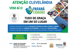 

Os moradores de Clevelândia, município localizado no Centro-Sul do Paraná recebem nesta semana diversas ações gratuitas com a feira de serviços Paraná Cidadão. O mutirão de cidadania acontece a partir de quarta-feira (26), no Parque de Exposições Portal do Sudoeste, das 9h até ás 17h. Neste primeiro dia serão confeccionados documentos pessoais para menores de idade ? carteira de identidade, RG e CPF, ação exclusiva do Projeto Criança e Adolescente Protegidos.