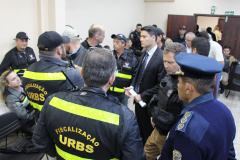 Os veículos especialmente destinados para o transporte de crianças, a condução coletiva de escolares, vans e ônibus foram inspecionados, nesta quarta-feira (26), em nova ação integrada da Força-Tarefa Infância Segura da Secretaria da Justiça, Família e Trabalho do Governo do Paraná.  -  Curitiba, 26/06/2019  -  Foto: Divulgação SEJUF