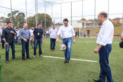 O governador Carlos Massa Ratinho Junior inaugurou nesta sexta-feira (26) em  Ivaiporã, no Vale do Ivaí, a unidade do projeto Meu Campinho implantada no município.   Ivaiporã, 26/07/2019 -Foto: Geraldo Bubniak/ANPr