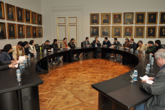 O superintendente de Ciência, Tecnologia e Ensino Superior (Seti), Aldo Bona, e o superintendente de Governança da Casa Civil, Phelipe Mansur, receberam nesta terça-feira (05), no Palácio do Iguaçu, representantes dos sindicatos dos docentes e agentes das universidades estaduais do Paraná