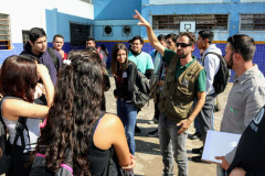 Como parte das atividades do programa de Educação Ambiental dos Portos do Paraná, alunos do 1º, 3º e 4º anos do curso técnico de Meio Ambiente do Colégio Estadual Brasílio Machado, de Antonina, tiveram nessa sexta-feira (16) uma aula prática sobre o monitoramento da qualidade do ar. Foto: Divulgação/APPA