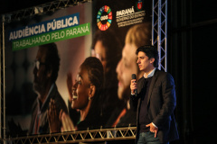 Valdemar Bernardo Jorge, secretário de Planejamento do Estado do Paraná na abertura da primeira audiência pública do Plano Plurianual 2020-2023. O encontro acontece no auditório do Museu Oscar Niemeyer, em Curitiba.  Curitiba, 21/08/2019 -Foto: Geraldo Bubniak/AEN