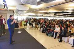 As ações implantadas pelo Governo do Estado para o desenvolvimento do turismo foram apresentadas nesta quinta-feira (29) no evento Experiência Braztoa Sul 2019, realizada no Museu Oscar Niemeyer, em Curitiba. O evento é voltado a agentes de viagem e profissionais de turismo. Foto: Denis Ferreira Netto/SEDEST