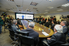 O  vice governador Darci Piana participa nesta segunda-feira (02) da apresentação da consolidação do Inquérito Digital Paraná. Com este sistema, que já foi implantado, todas as etapas dos inquéritos policiais passam a ser digitais, garantindo mais agilidade e economia.   02/09/2019 -Foto: Geraldo Bubniak/AEN