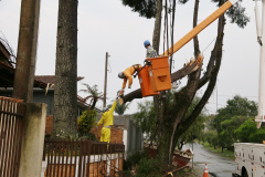 As fortes chuvas que atingiram a metade Leste do Paraná nesta quarta e quinta-feira (18 e 19) afetaram 23.106 pessoas e danificaram 5.505 residências, de acordo o boletim da Coordenadoria Estadual de Proteção e Defesa Civil, atualizado às 14h45 desta sexta-feira (20). As chuvas, granizos e vendavais afetaram 24 municípios da Região Metropolitana de Curitiba, Campos Gerais, Centro e Centro-Sul do Estado. Foto:  José Fernando Ogura/AEN