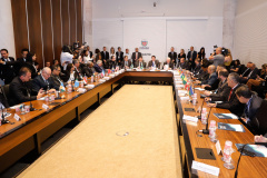 O governador Carlos Massa Ratinho Junior abriu nesta sexta-feira (04) a reunião do Conselho Nacional dos Secretários de Estado da Justiça, da Cidadania, Direitos Humanos e Administração Penitenciária (Consej), realizada no Palácio Iguaçu, em Curitiba. 