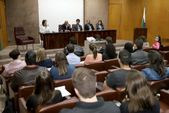 O secretário da Fazenda Renê Garcia, fala durante o curso de formação dos novos servidores da SEFA.Curitiba, 16-10-19.Foto: Arnaldo Alves / AEN.