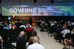 O secretário da Administração e Previdência - Reinhold Stephanes, participa nesta sexta-feira (01),  do encontro de capacitação Governo 5.0 no Hotel Rafain Palace & Convention, em Foz do Iguaçu. Foz do Iguaçu, 01/11/2019 -  Foto: Geraldo Bubniak/AEN