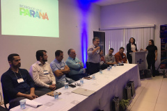 A Paraná Turismo promoveu nesta quarta-feira (20) o workshop Viaje Paraná, desta vez na região Ecoaventuras histórias e sabores na cidade de Campo Mourão. Ao todo serão 14 workshops nas 14 regiões turísticas do Estado coordenados pelas assessoras técnicas Alessandra de Paula Xavier e Vera Meza. Foto: Edson Thomaz