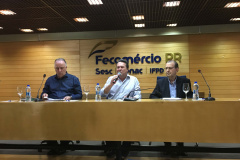 O Conselho Paranaense de Turismo (Cepatur) promoveu nesta segunda feira (25), sua 78° reunião ordinária. O encontro, realizado no auditório da Fecomércio, em Curitiba, foi aberto pelo presidente do Conselho, Antônio Azevedo, e o secretário do Desenvolvimento Sustentável e do Turismo, Márcio Nunes, falou sobre o desafio que é comandar. Foto: Edson Thomaz/SEDEST