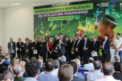 O Governador Carlos Massa Ratinho Júnior e o secretário estadual da Agricultura e Abastecimento, Norberto Ortigara, lançam nesta terça-feira (26),  o programa de Desenvolvimento e Revitalização da Viticultura e da Agroindústria Vitícola no Paraná, o Revitis.   Curitiba, 26/11/2019 - Foto: Geraldo Bubniak/AEN