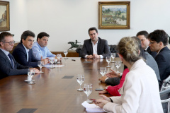O Governo do Paraná deu mais um importante passo do processo de concessão de rodovias em todo o estado. O governador Carlo Massa Ratinho Junior assinou nesta (sexta-feira 26), no Palácio Iguaçu o decreto que cria o Grupo Técnico de Acompanhamento e Apoio Conjunto "GTAAC-Paraná". Curitiba,26/11/2019 Foto:Jaelson Lucas / AEN