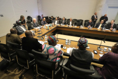 O vice-governador Darci Piana recebe o governador de Benue,  Ortom Samuel Ioraer. Presentes: Orbunde Terwase cefe da Casa Civi; Ijir Timothy Aondona secretário de Agricultura e Recursos Naturais; Oyiwona Godwin Emmanuel Secretário de Ciência, Tecnologia e Energia; Akase Terver, Secretário Chefe de Imprensa; Kwaghngu Abrahams, Assessor Especial de  Tarefas; Ubwa Paul Oorkuma, presidente da Câmara do Comércio do Estado de Benue.Curitiba, 27-11-19.Foto: Arnaldo Alves / AEN.