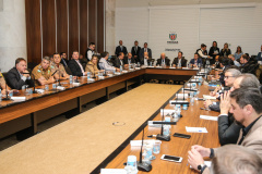 O governador Carlos Massa Ratinho Junior participa nesta terça-feira (03) da reunião com a equipe de governo.  03/12/2019 - Foto: Geraldo Bubniak/AEN