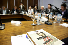 Governador Carlos Massa Ratinho Junior em reunião com os secretários. Curitiba,17/12/2019 Foto:Jaelson Lucas / AEN