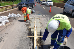 Viaduto da PR-445, em Londrina, passa por manutenção. Foto:DER