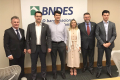 Os três estados do Sul do País reivindicam mais recursos do Banco Nacional de Desenvolvimento Econômico e Social (BNDES) para a região. O porta-voz do pedido foi o governador Carlos Massa Ratinho Junior, representando também os governadores Eduardo Leite (Rio Grande do Sul) e Carlos Moisés (Santa Catarina). Foto:Divulgação