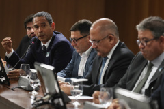 Romulo Marinho Soares participou quarta-feira (05) da reunião do Conselho Nacional dos Secretários de Estado da Justiça da Cidadania, Direitos Humanos e Administração Penitenciária (Consej), em Brasília.
Foto: Marcos Corrêa/PR