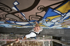 Marcelo Le, muralista e artista plástico. Museu Casa Alfredo Andersen(MCAA).Curitiba, 05 de fevereiro de 2020.Foto: Kraw Penas/SECC