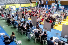 A primeira feira de serviços - Paraná Cidadão de 2020 realizado em Fazenda Rio Grande, Região Metropolitana de Curitiba, atendeu centenas de pessoas no Ginásio de Esportes da Escola Municipal 26 de Janeiro (CAIC), no bairro Nações.  -  Fazenda Rio Grande, 14/02/2020  -  Foto: Divulgação SEJUF