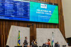 Em audiência pública, o secretário estadual da Fazenda, Renê de Oliveira Garcia Junior, apresenta nesta terça-feira (18),  no Plenário da Assembleia Legislativa, os dados relativos ao cumprimento das metas fiscais do 3º (terceiro) quadrimestre de 2019.  18/02/2020  -  Foto: Geraldo Bubniak/AEN