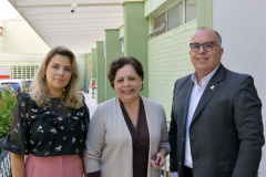 Acácia Nasr, coordenadora de Vigilância Epidemiológica da Sesa Maria Goretti David Lopes, diretora de Atenção e Vigilância em Saúde e César Neves, assessor do gabinete do secretário. Foto: SESA