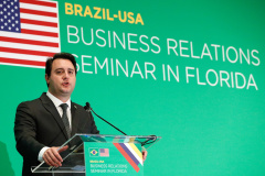(Miami - Flórida, 09/03/2020) Governador do Paraná, Sr. Carlos Roberto Massa Jr, faz apresentações durante o almoço do Seminário Empresarial Brasil-Estados Unidos na Flórida.Foto: Alan Santos/PR