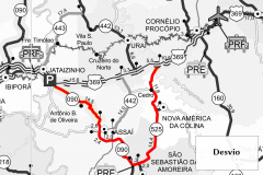 Detonação de rochas interdita BR-369 nesta quarta-feira
