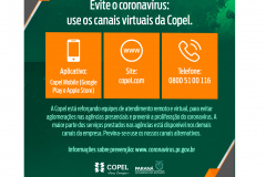 Copel adota medidas para evitar propagação do coronavírus