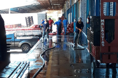 Ceasas intensificam os trabalhos de higienização. Foto: Ceasa