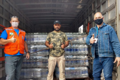 Governo entrega mais 1 mil litros de álcool para instituições. Foto: SEJUF
