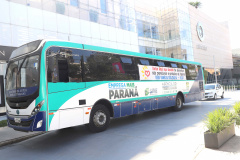 Ônibus da Agência do Trabalhador arrecada donativos. Foto:SEJUF