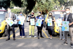 Blitz educativa aborda violência doméstica em condomínios. Foto:SEJUF