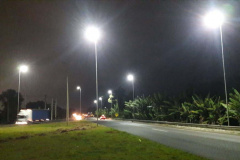 Viaduto de Paranaguá recebe novamente iluminação pública.Foto:DER