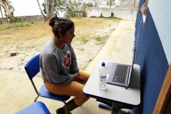 Professores realizam tutoria pedagógica via Meet com alunos das ilhas do litoral paranaense. Foto:SEED