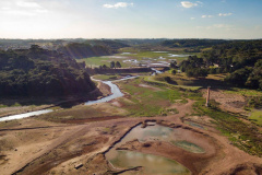 Barragem do Passaúna sofre os efeitos da estiagem
. Foto:Sanepar