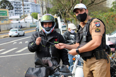Curitiba, 22 de setembro de 2020.  Blitz educativa BPTran.
