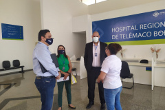 Hospitais do Paraná passam por verificação de conformidade com regras, determinações e disponibilização de leitos, principalmente com relação ao tratamento das vítimas da covid-19. As inspeções são feitas por agentes da Controladoria-Geral do Estado, que nesta sexta-feira (08) foram ao Hospital Regional de Telêmaco Borba, nos Campos Gerais, inaugurado há seis meses. -  Curitiba, 08/01/2021  -  Foto: Divulgação CGE