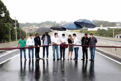 O governador Carlos Massa Ratinho Junior participou nesta quinta-feira (11) da inauguração do viaduto de acesso a Piraí do Sul e ao Santuário Nossa Senhora das Brotas, nos Campos Gerais. Ele está localizado no km 256 da PR-151 e foi construído em apenas dez meses pela concessionária CCR RodoNorte, que administra a ligação entre Ponta Grossa e Jaguariaíva. Foto: André Lara