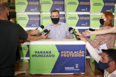 Governo do Paraná Recebe Mais 102.500 Deses da Vacina do Covid-19. Foto: Ari Dias/AEN