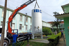 O Hospital Regional São Sebastião da Lapa passa a contar com um reservatório de oxigênio líquido com capacidade de 4.300 metros cúbicos. A instalação do equipamento faz parte da estruturação que a Secretaria Estadual da Saúde vem fazendo desde o final de 2020 na instituição.  - Curitiba, 17/03/2021  -  Foto: Divulgação SESA